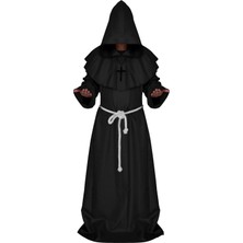 Deweiqi Friar Ortaçağ Kapşonlu Keşiş Rönesans Rahip Robe Kostüm Cosplay M Boyutu (Yurt Dışından)