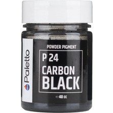 Paletto P24 Karbon Siyah Toz Pigment Epoksi Boya 40CC