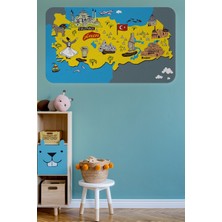 Harita Sepeti Eğitici ve Öğretici Dekoratif Cocuk Odası Türkiye Haritası Duvar Sticker 3881