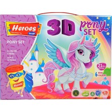 Heroes Oyun Hamuru Kalıbı Heroes 3D Pony Oyun Hamuru Seti 21 Parça