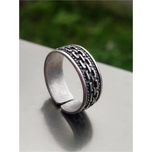 The Collection Roma Desen Model Ayarlanabilir Gümüş Kaplama Yüzük