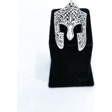 The Collection Motifli Gladyatör Gümüş Kaplama Ayarlanabilir Yüzük
