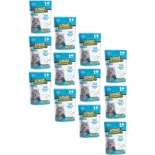 Jungle Pouch Gravy Soslu Somonlu Yaş Kedi Maması 100 gr (12 Adet)