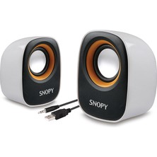 Snopy Sn-120 2.0 Beyaz/Turuncu Usb Speaker