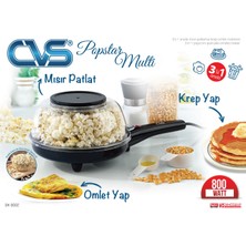 Cvs 3ü1 Arada Mısır Patlatma-Krep-Omlet Makinesi-8002