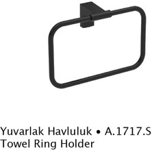 DUXXA Deppot F1 Mat Siyah Yuvarlak Havluluk A1717S