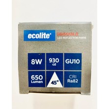 Ecolite  PAR16 GU10 2700K Sarı Işık 8W  650 Lumen Dim Edilebilir LED Ampül  3 Adet