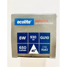 Ecolite  PAR16 GU10 2700K Sarı Işık 8W  650 Lumen Dim Edilebilir LED  Ampül  5 Adet