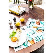 Arma House 2'li Cactus Duck Keten Amerikan Servisi 30 x 45 cm
