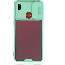 Nettech Samsung Galaxy A10S Uyumlu Platin Kamera Kızaklı Silikon Kılıf
