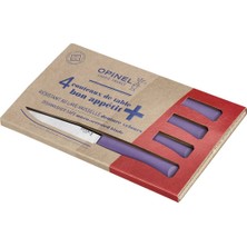 Opinel Bon Appetit 4 Parça Paslanmaz Sofra Bıçağı (Mor)