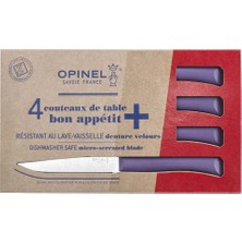 Opinel Bon Appetit 4 Parça Paslanmaz Sofra Bıçağı (Mor)