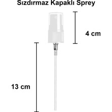 Afracam 100 cc Şeffaf Sprey Kapaklı 100 ml Beyaz Fısfıs Kolonya Dezenfektan Cam Şişe 1 Adet
