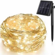 Magicledcorner 20 Metre Solar (Güneş Enerjili) Gümüş Tel LED Işık