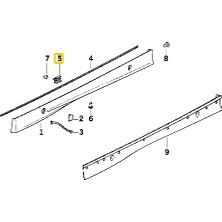 Land Bmw Uyumlu E36 E46 ve E90 Marşbiyel Çıta Klipsi 5 Adet 51712234032 ve 8184574