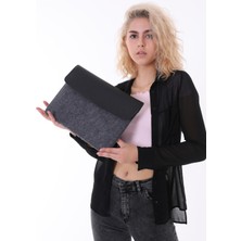 Erkan İçen Design Gri/Siyah Macbook Air Pro 13 13.3 Inç Laptob Çantası 008