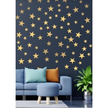 Lizpo Decor Gold Yıldız Duvar Sticker 3-4-5 cm 100 Adet