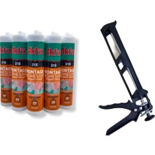 İstanbul e-Hırdavat Akfix Kartonpiyer & Stropiyer Yapıştırıcı Beyaz 310 ml x 5'li Set