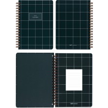 Matt Notebook 2022 Haftalık 12 Aylık Ajanda Koyu Yeşil