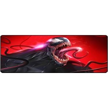 SGE TEKNOLOJİ 70X30 cm Venom Kırmızı Dikişli Kaydırmaz Taban Speed Ver. Mouse Pad Oyuncu Gaming