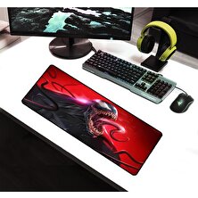 SGE TEKNOLOJİ 70X30 cm Venom Kırmızı Dikişli Kaydırmaz Taban Speed Ver. Mouse Pad Oyuncu Gaming