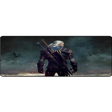 SGE TEKNOLOJİ 70X30 cm Witcher Dikişli Kaydırmaz Taban Speed Ver. Mouse Pad Oyuncu Gaming