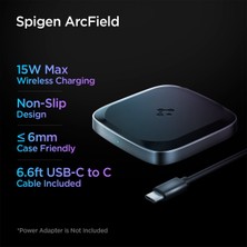 Spigen PowerArc ArcField 15W Max Hızlı Kablosuz Şarj Cihazı (iOS 7.5W / Android 10W / Pixel 15W) Black - ACH02578
