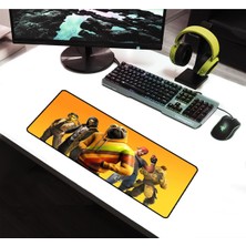 SGE TEKNOLOJİ 70X30 cm Fortnite Sarı Dikişli Kaydırmaz Taban Speed Ver. Mouse Pad Oyuncu Gaming