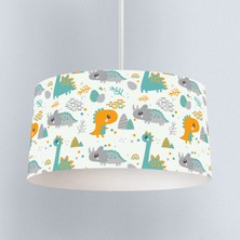 instababyrooms Küçük Dinazorlar Desenli Çocuk Odası Dijital Baskılı Sarkıt Avize