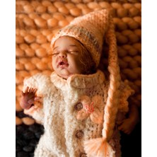 Atölye Reborn Uyuyan Minik Reborn Bebek Wee Patience / Gerçekçi Oyuncak Bebek / El Yapımı Turuncu-Kızıl Saçlı Bebek