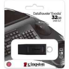 Kıngston DTX/32GB USB 3.2 Data Traveler Exodia  Gen 1 Flash Disk (Siyah - Beyaz)