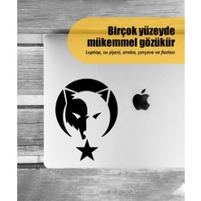 Stickrmarket | Börü Ay Yıldız Bozkurt Türk Bayrağı | Araba Laptop Duvar Folyo Sticker 15 x 19,5 cm