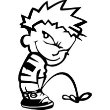 Stickrmarket | Yaramaz Çocuk | Araba Laptop Duvar Folyo Sticker 10 x 15 cm