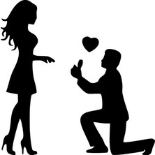 Stickrmarket | Evlilik Teklifi | Araba Laptop Duvar Folyo Sticker 10 x 10 cm