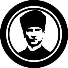 Stickrmarket | Kemal Atatürk Oval | Araba Laptop Duvar Folyo Sticker 5 x 5 cm