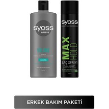 Syoss Men Erkek Bakım Seti Volume Şampuan 500 Ml + Maximum Tutuş Sprey 400 Ml