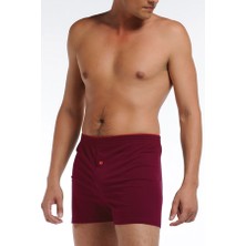 Çift Kaplan Erkek Penye Bordo Boxer 0805