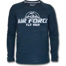 Fly Tshirt Airforce Kadın Uzun Kollu Sweatshirt - Lacivert