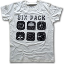 Fly Tshirt Six Pack Kadın Kısa Kollu T-Shirt - Ekru