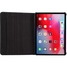 Canpay Apple iPad Pro 12.9 2020 Uyumlu 360 Derece Dönen Standlı Pu-Deri New Case