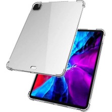 Canpay Apple iPad Pro 11 2020 Kılıf Uyumlu Kılıf Anti Şok Şeffaf Beyaz Shock Proof Esnek