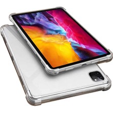 Canpay Apple iPad Pro 11 2020 Kılıf Uyumlu Kılıf Anti Şok Şeffaf Beyaz Shock Proof Esnek