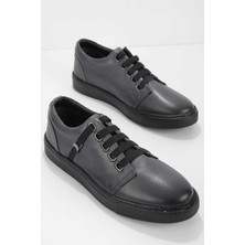 Bambi Gri Leather Erkek Sneaker E019020016