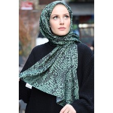 Stella Eşarp Stella Snake Desen Pamuklu Şal Çağla