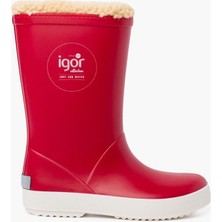 Igor W10207 Splash Nautico Borreguito Igor Marka Unisex Içi Kıvırcık Kürklü Yağmur Çizmesi Kırmızı