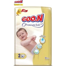 Goo.N Premium Bebek Bezi Jumbo 2 Beden 58 Adet 4-8kg Mini