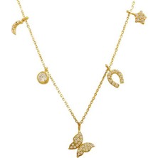 Altınbeyi Kelebekli Şans Kolyesi 14 Ayar Altın  2.79 Gram