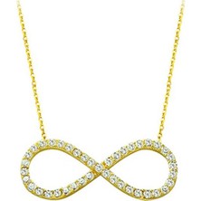 Altınbeyi Taşlı Sonsuzluk Kolye 1.95 Gram 14 Ayar Altın