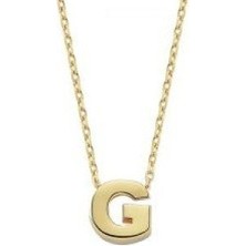 G Harfi Kolye Zincirli Altın