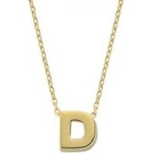 14 Ayar Altın D Harf Kolye